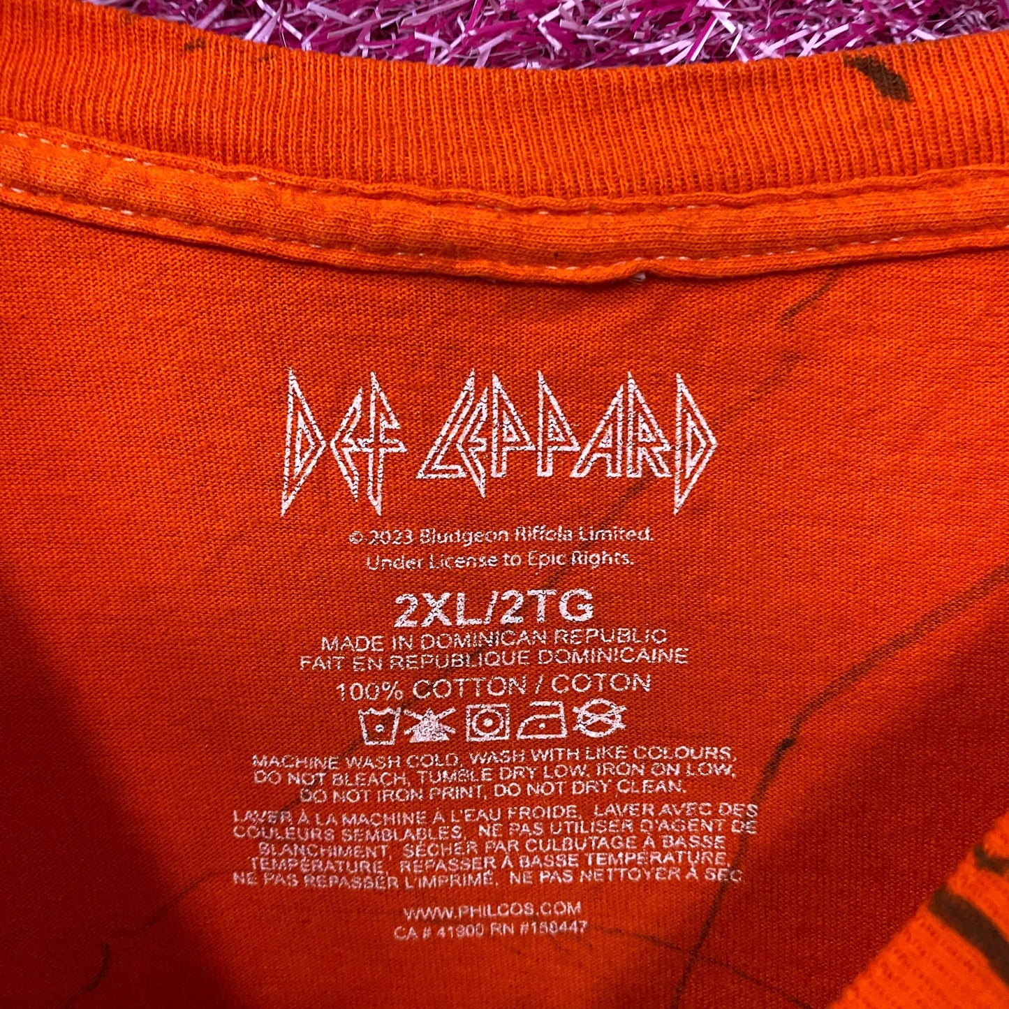 Def Leppard High And Dry Tye Dye Tshirt size 2XL