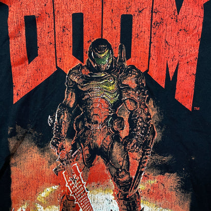 Doom Eternal Doom Slayer Cover Art Retro Game T-Shirt Large