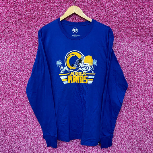 Los Angeles Rams NFL Helmet Beach Tailgate Long Sleeve L