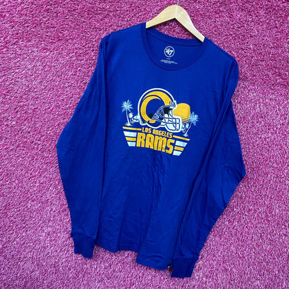 Los Angeles Rams NFL Helmet Beach Tailgate Long Sleeve L