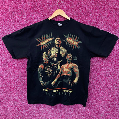 WWE "Then. Now. Forever. Together." Dom, Rey, Eddie Boxy T-Shirt Large