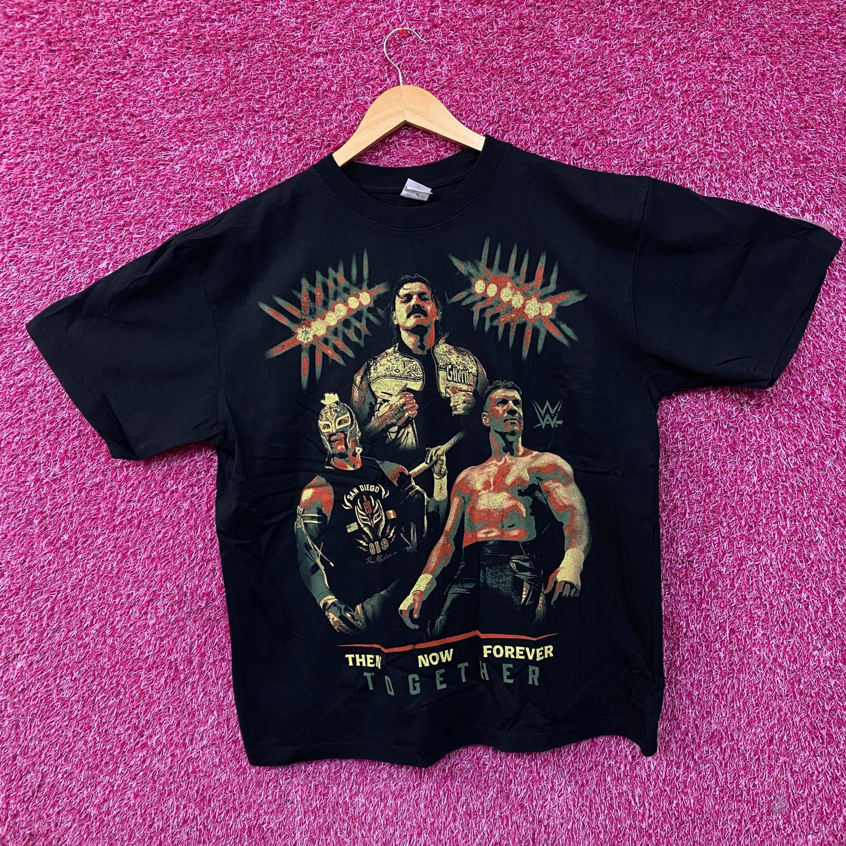 WWE "Then. Now. Forever. Together." Dom, Rey, Eddie Boxy T-Shirt Large