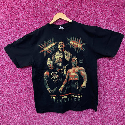 WWE "Then. Now. Forever. Together." Dom, Rey, Eddie Boxy T-Shirt Large