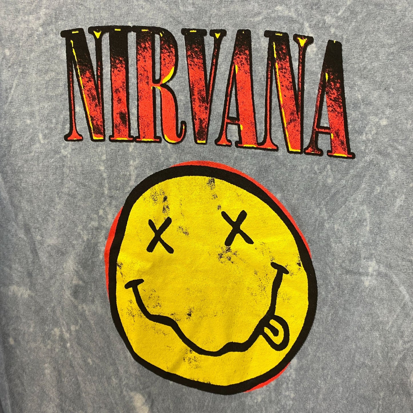 Nirvana Nevermind Tour Dead Eye Smiley Grunge Band Tee S