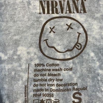 Nirvana Nevermind Tour Dead Eye Smiley Grunge Band Tee S