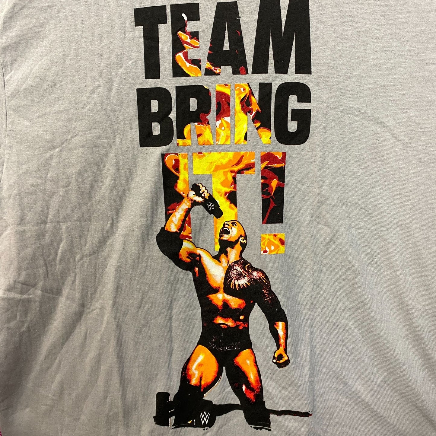 WWE The Rock Team Bring It Graphic Design T-Shirt XL