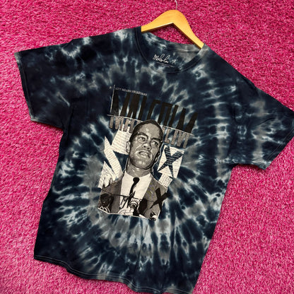 Malcom X By Any Means Necessary Tie dye Tshirt size Xl