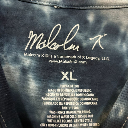 Malcom X By Any Means Necessary Tie dye Tshirt size Xl