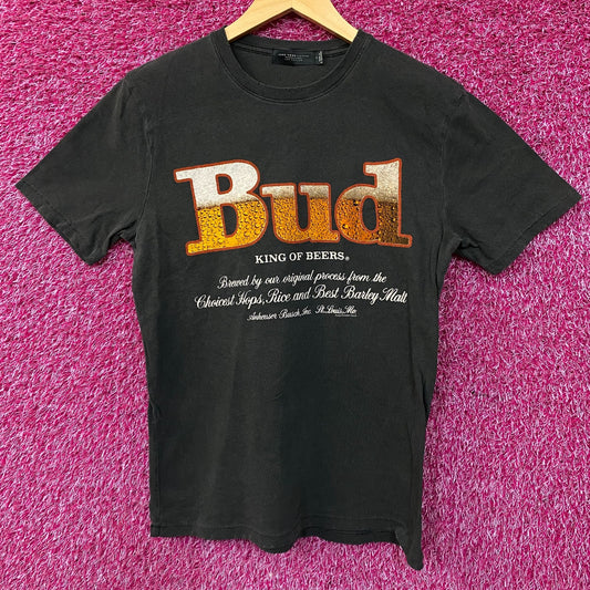 Junk Food Clothing Budweiser Bud King of Beers Women's Vintage Style Tee Small