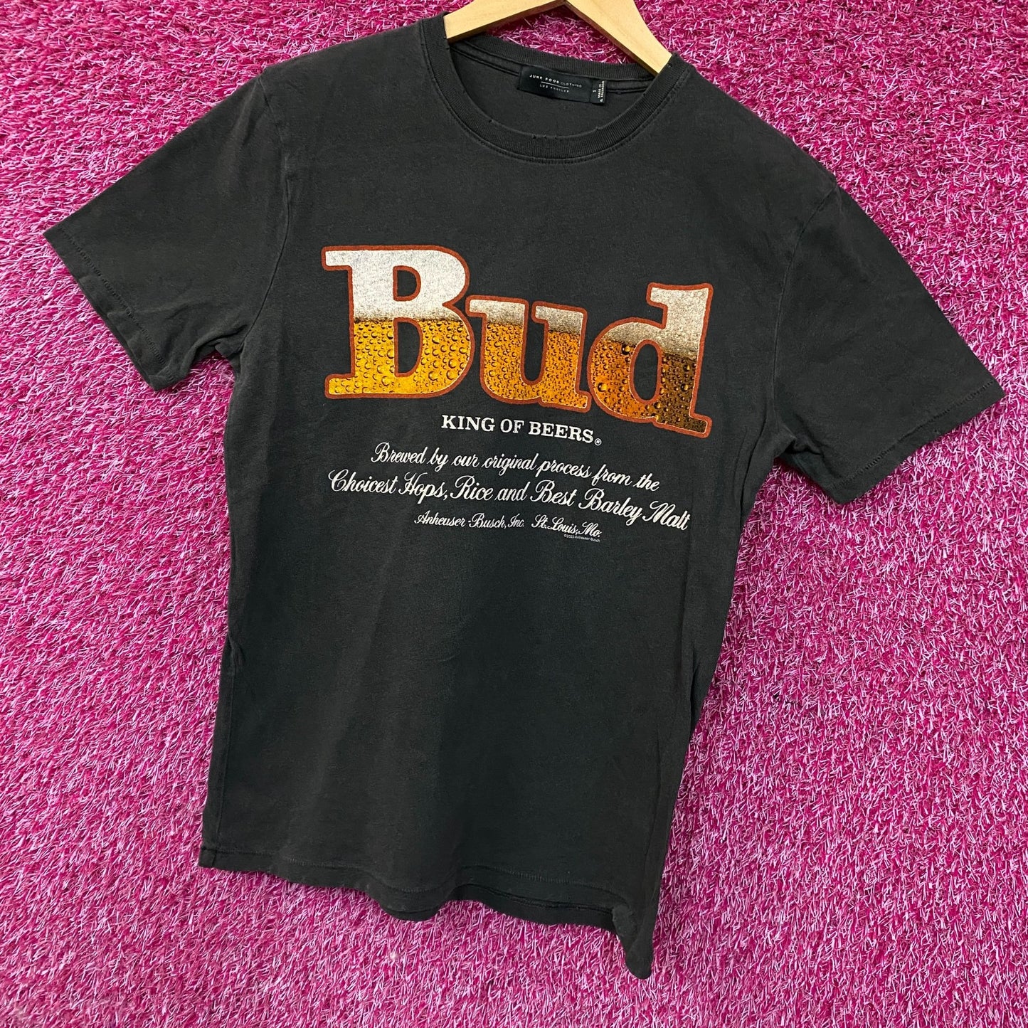 Junk Food Clothing Budweiser Bud King of Beers Women's Vintage Style Tee Small