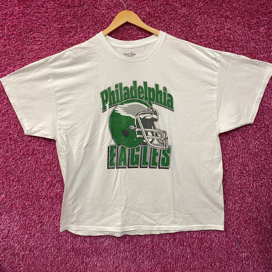 Junk Food Clothing NFL Philadelphia Eagles Throwback Helmet Logo T-Shirt 2XL