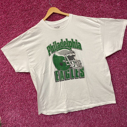 Junk Food Clothing NFL Philadelphia Eagles Throwback Helmet Logo T-Shirt 2XL