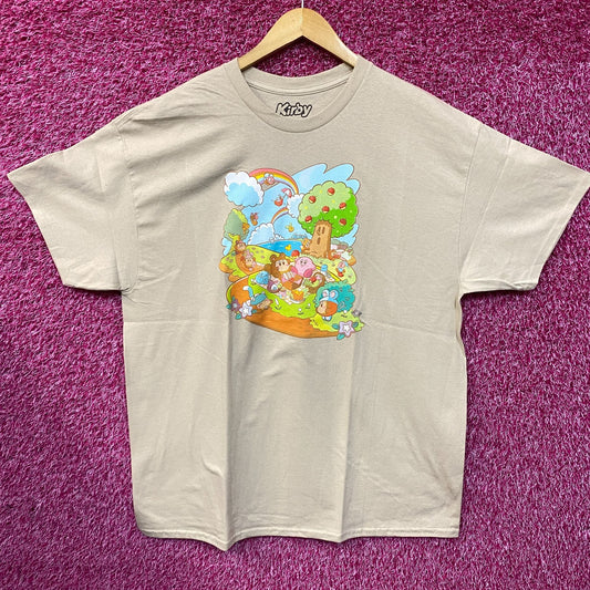 Kirby Pupupu Picnic Natural Ground Print T-Shirt Size XL