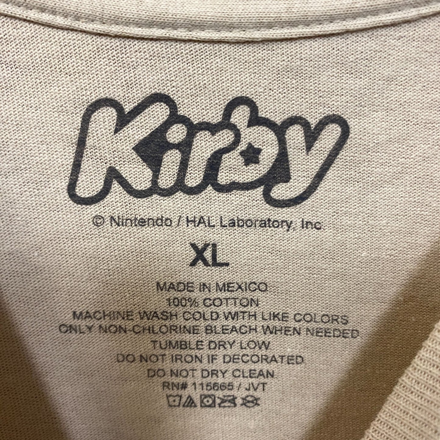 Kirby Pupupu Picnic Natural Ground Print T-Shirt Size XL