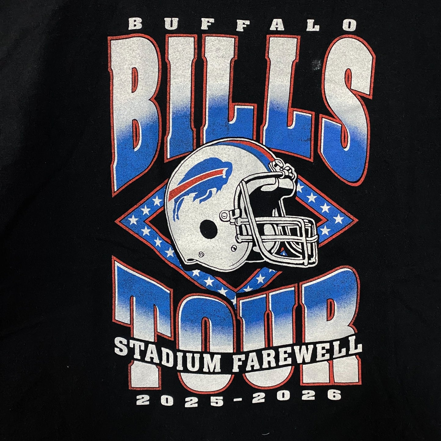 Junk Food Clothing Buffalo Bills Stadium Farewell Tour Graphic T-Shirt XL