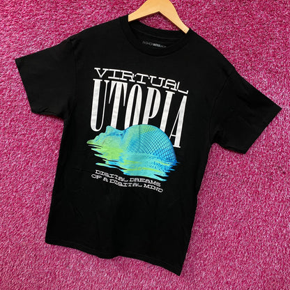 Fashion Nova Virtual Utopia Graphic T-Shirt Medium