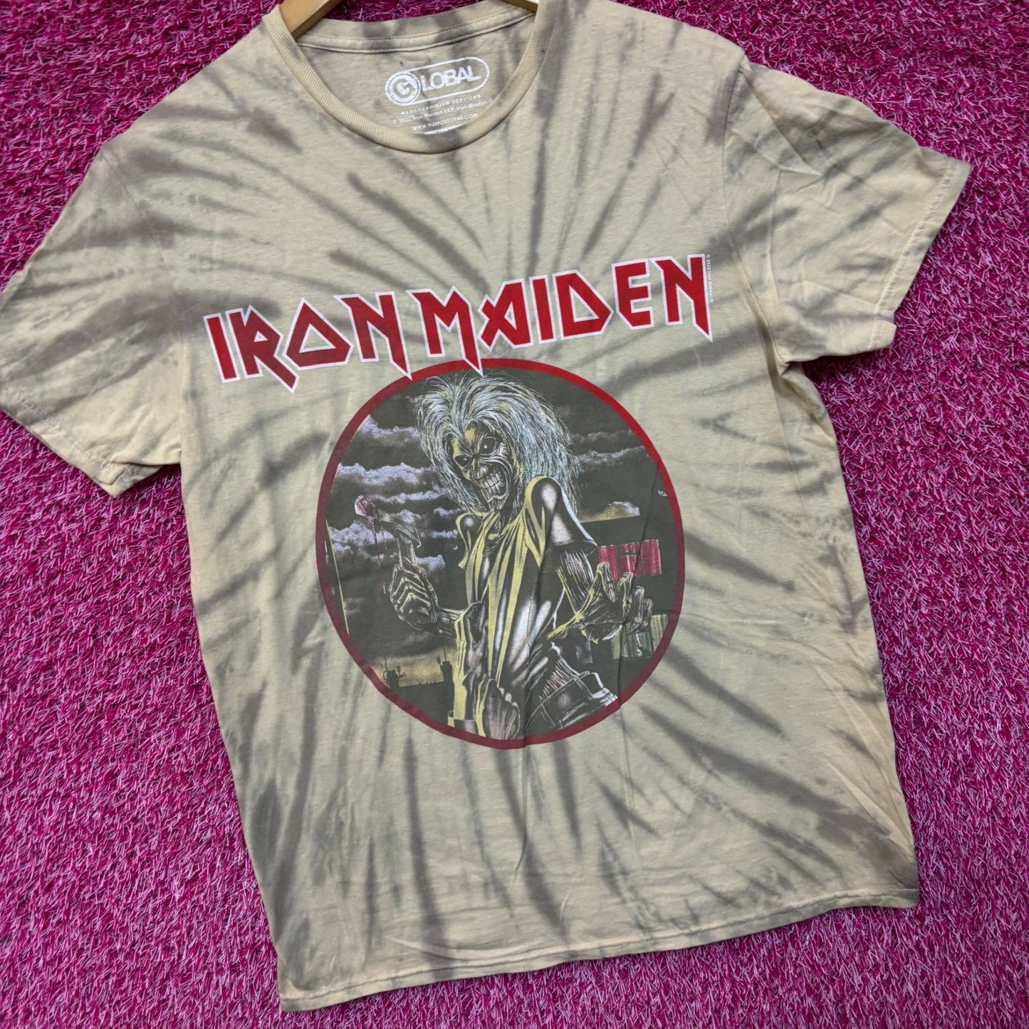Iron Maiden Killers Tie Dye Rock Tshirt size Small