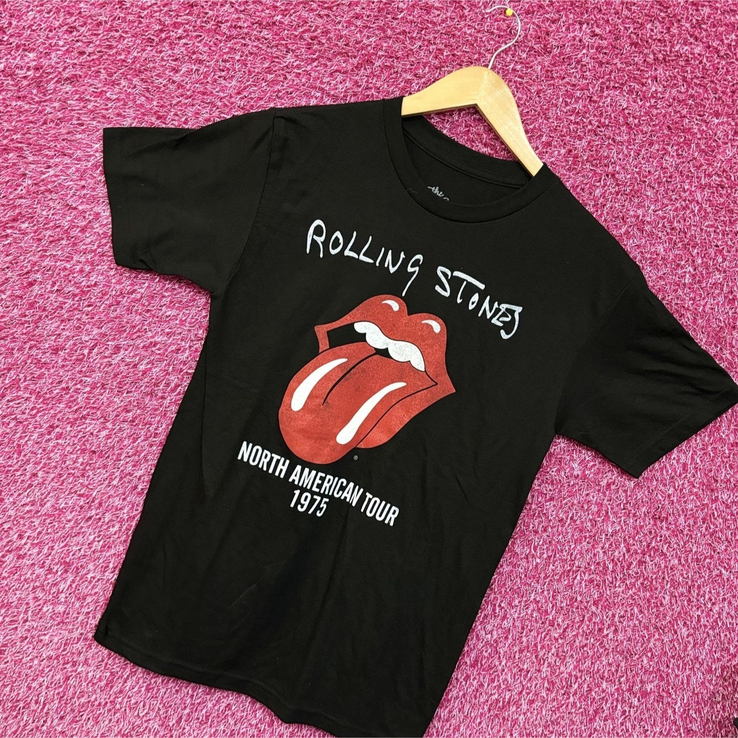 The Rolling Stones North American Tout 1975 Rock tee size small