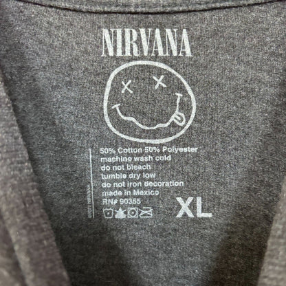Nirvana Nevermind Dead Eyes Colorburst Smiley Grunge Tee XL