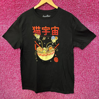 Neko Space Ramen Cats Threadless Pop Art Kawaii Anime Tee L