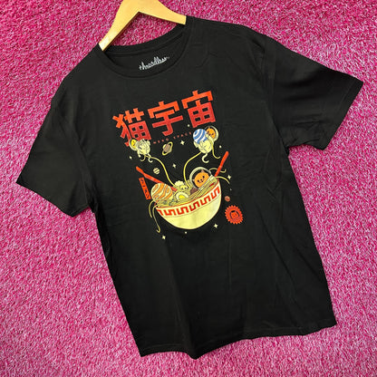 Neko Space Ramen Cats Threadless Pop Art Kawaii Anime Tee L