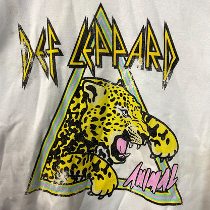 Def Leppard Animal Glam Metal Band Crewneck Sweater size S/M