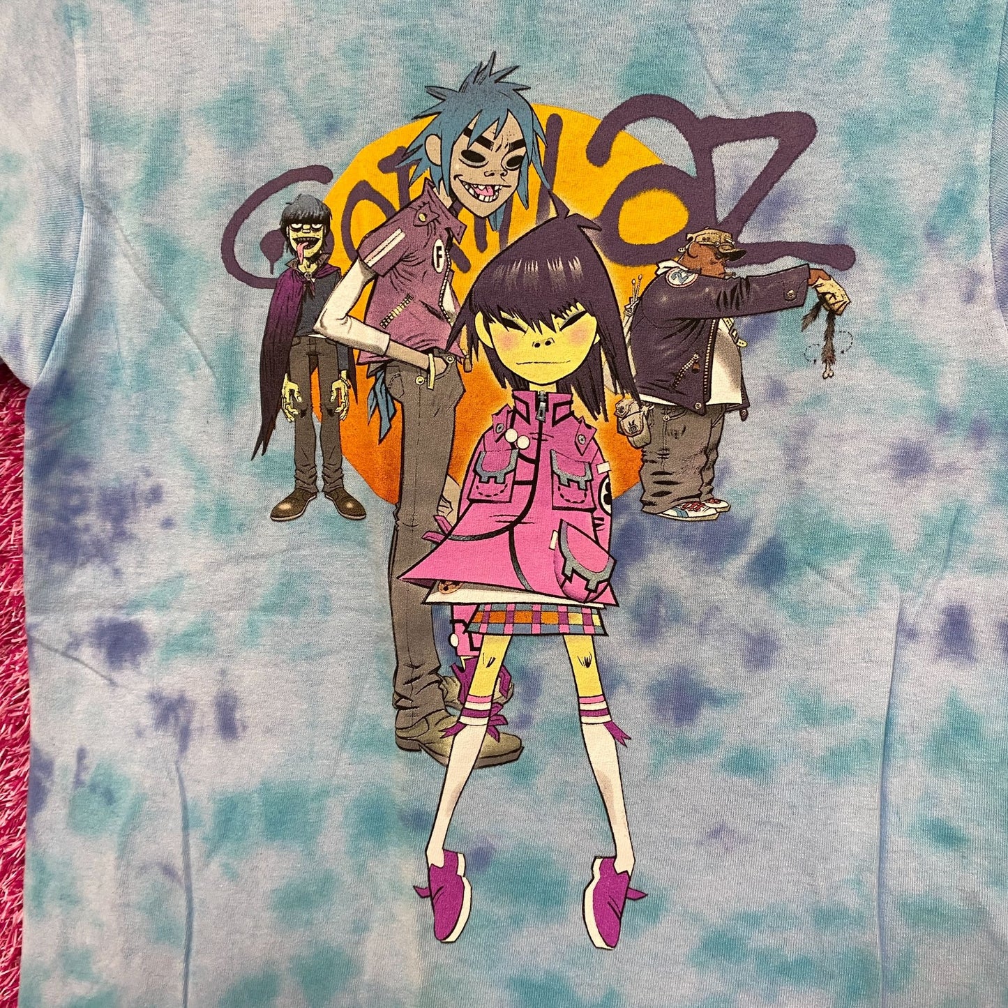 The Gorillaz Phase 1 Celebrity Take Down Rock Tie Dye size Small