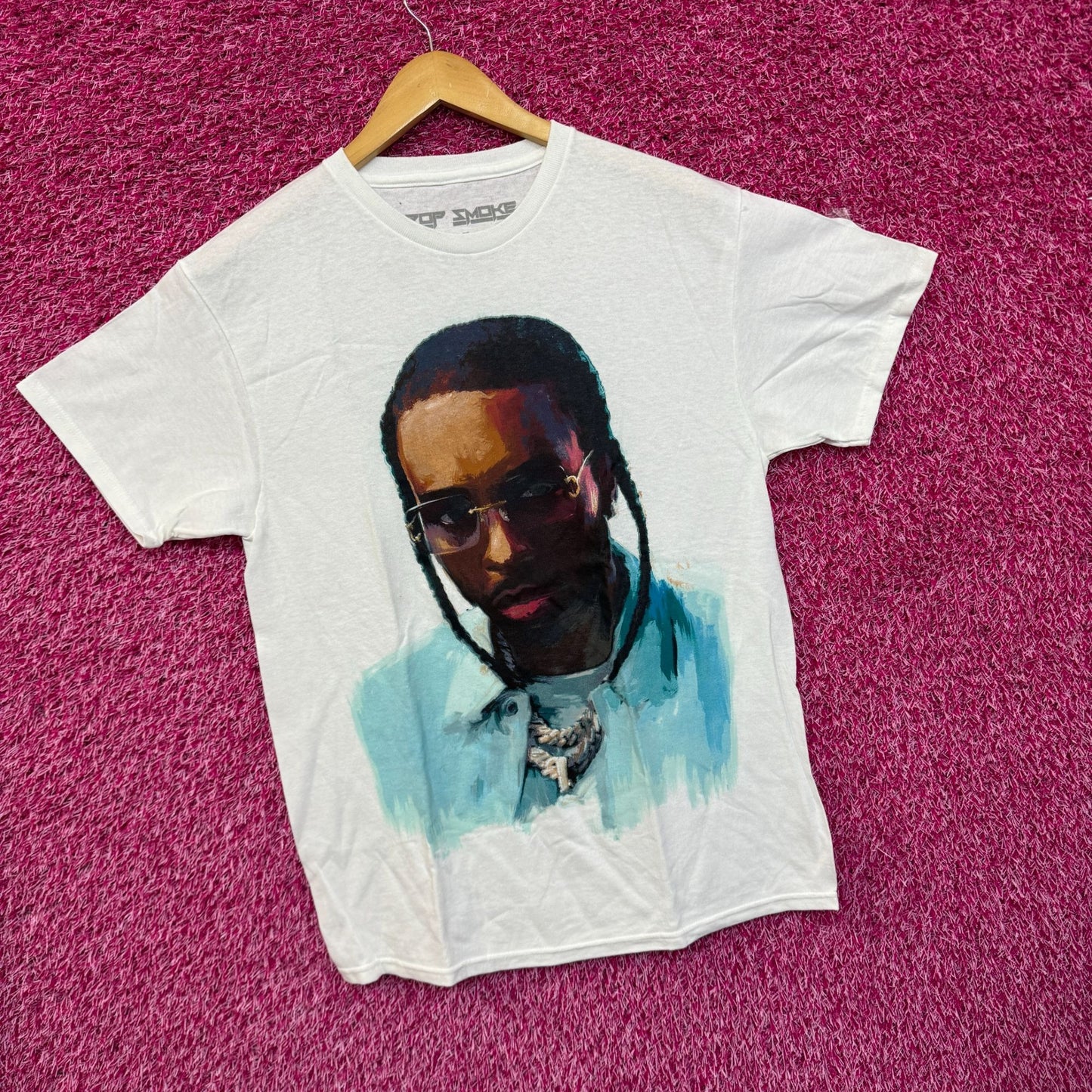 Pop Smoke Watercolor Poster King of New York Hip Hop Tee M