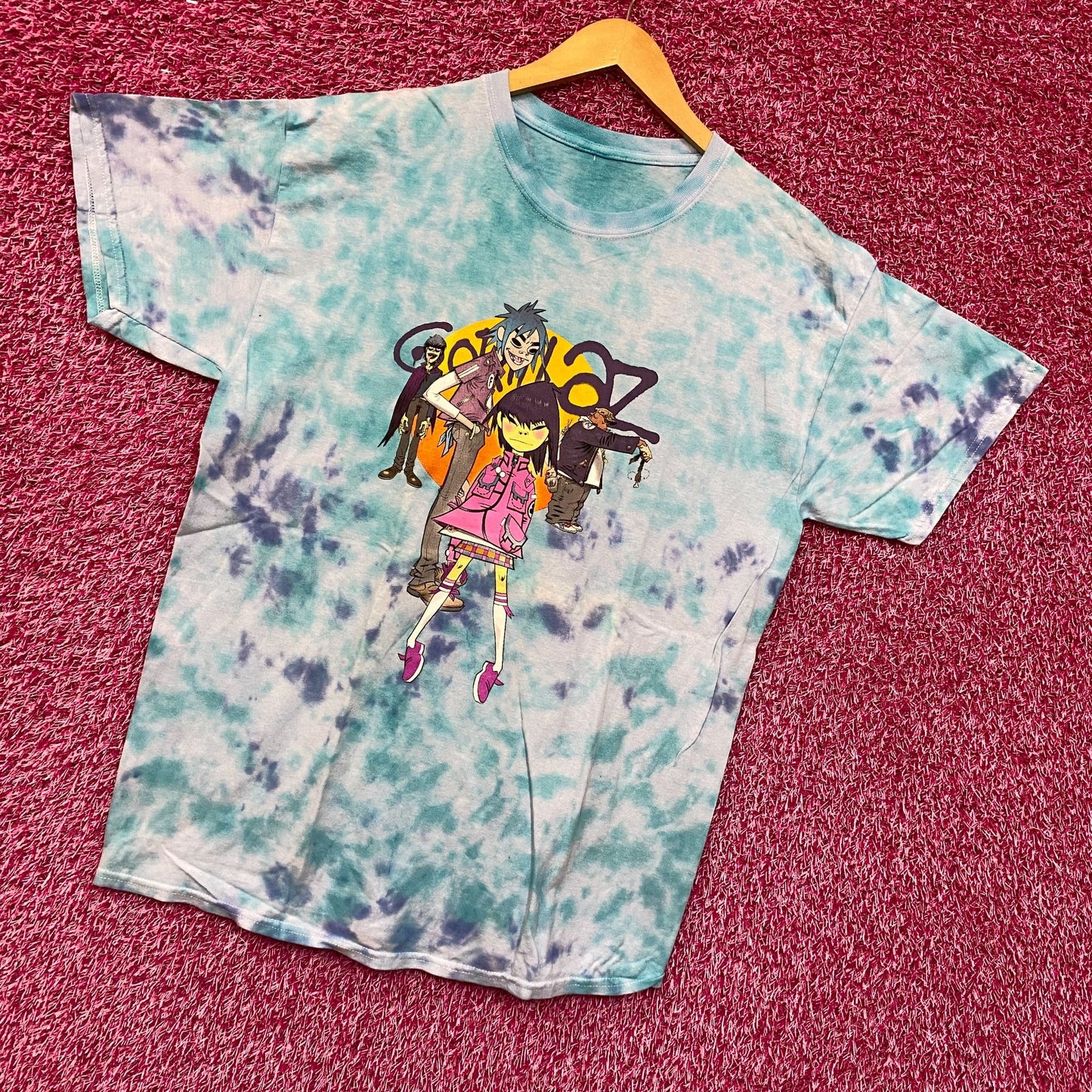 The Gorillaz Phase 1 Celebrity Take Down Rock Tie Dye L
