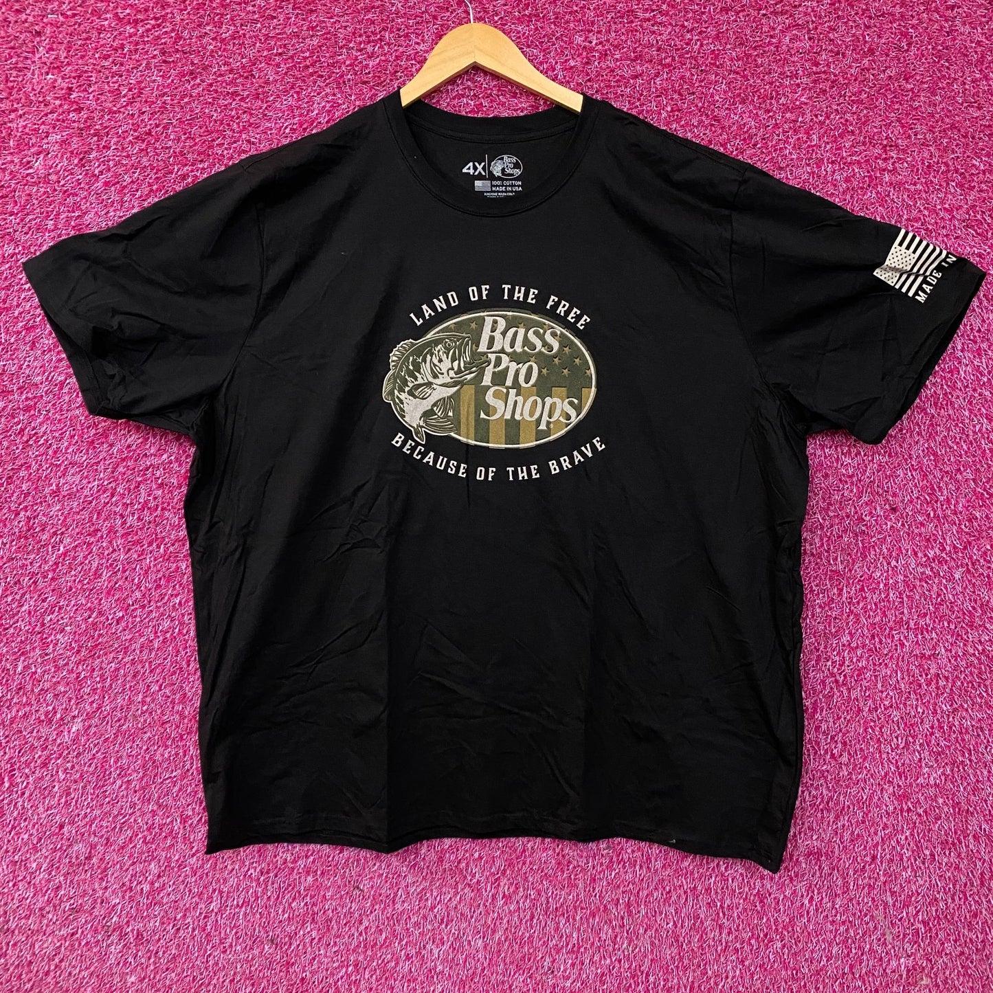 Bass Pro Shops USA Land Of The Free Graphic T-Shirt 4XL