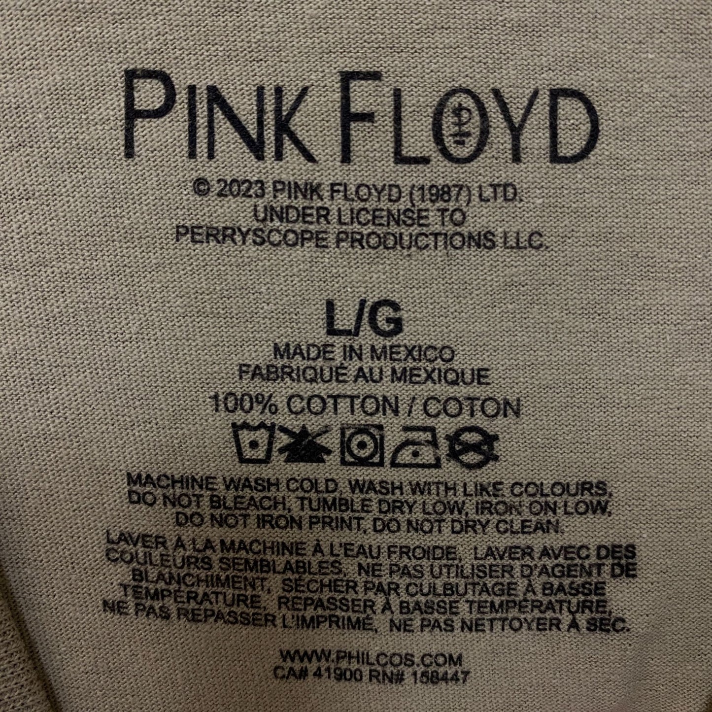 Pink Floyd World Tour Rock Band T-Shirt large