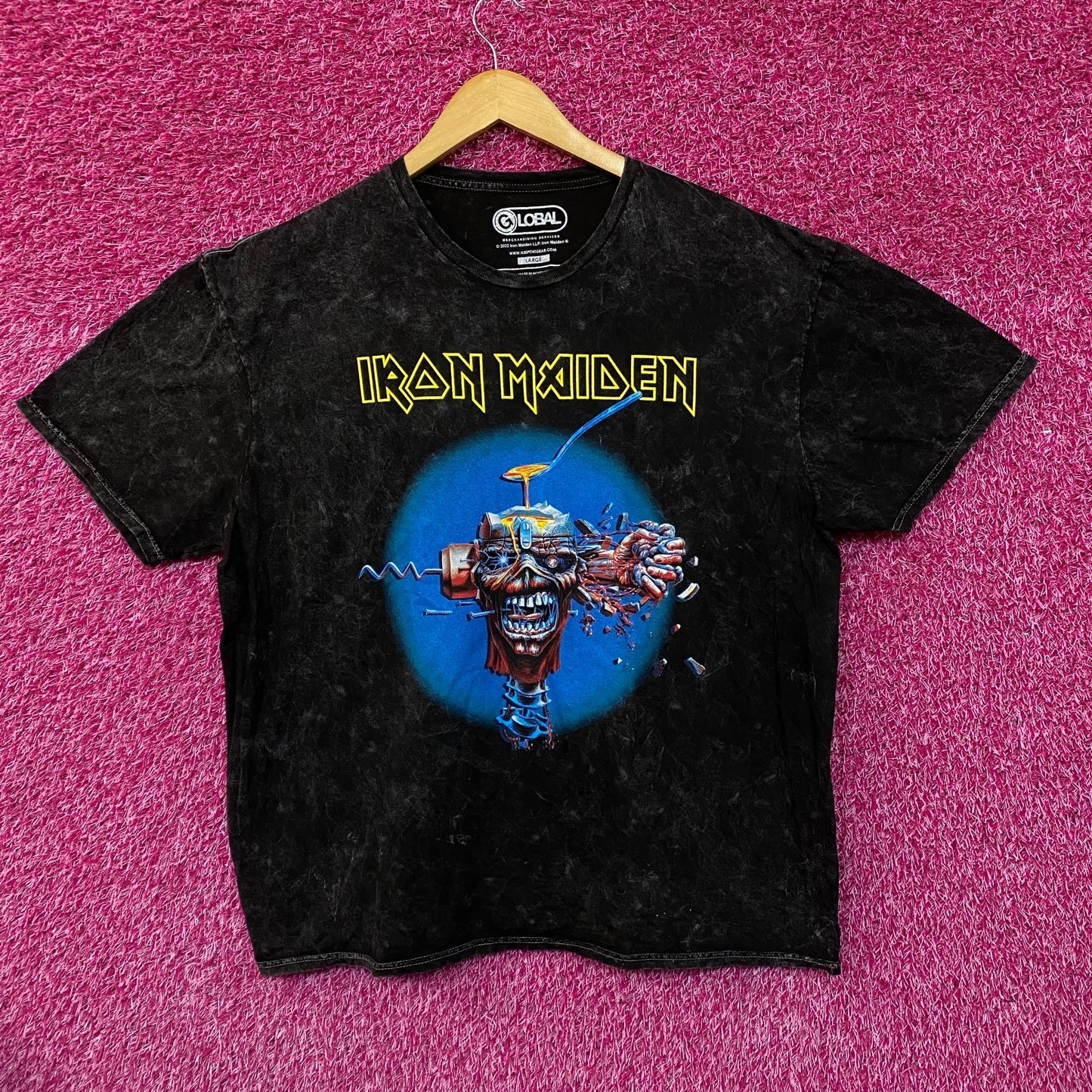 Iron Maiden Can I Play With Madness Mineral wash rock Tshirt size large