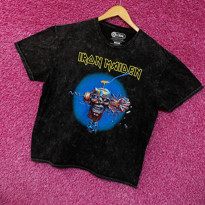 Iron Maiden Can I Play With Madness Mineral wash rock Tshirt size large