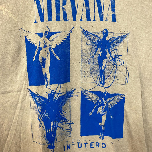 Nirvana In Utero Album Cover Pop Art Angel Grunge Band Tee Large