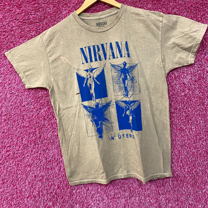 Nirvana In Utero Album Cover Pop Art Angel Grunge Band Tee Large