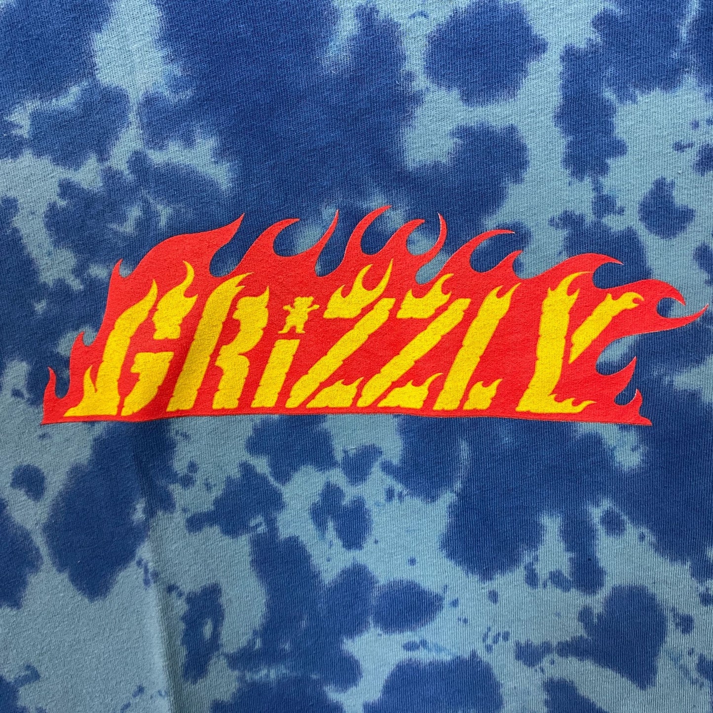 Grizzly Griptape Blue Tie Dye T-Shirt XL