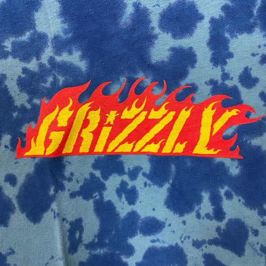 Grizzly Griptape Blue Tie Dye T-Shirt XL