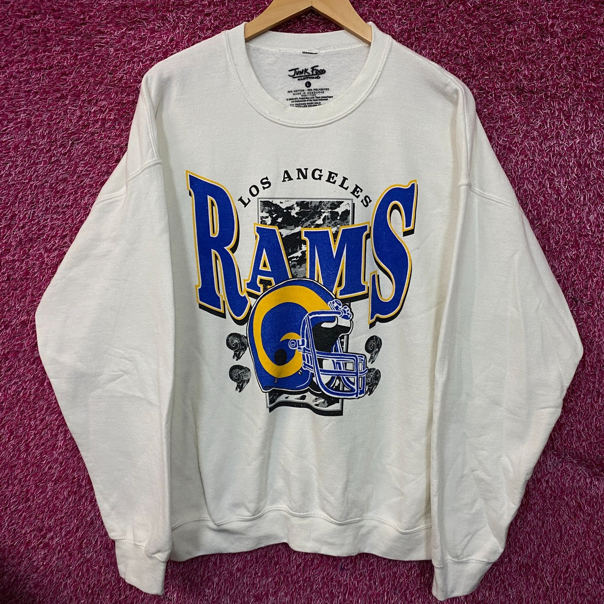 Junk Food Clothing Los Angeles Rams Crewneck size Large