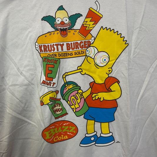 The Simpsons Bart Simpson Buzz Cola Krusty Burger Graphic T-Shirt 2XL