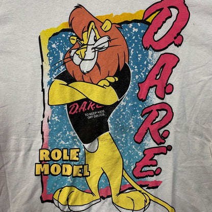 D.A.R.E. Daren the Lion Role Model Graphic T-Shirt Medium