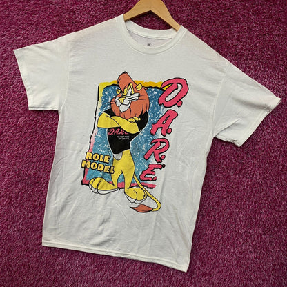 D.A.R.E. Daren the Lion Role Model Graphic T-Shirt Medium