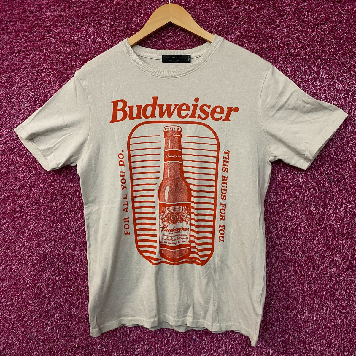 Budweiser "This Bud's for You" Retro Graphic T-Shirt Medium