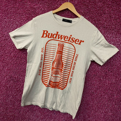 Budweiser "This Bud's for You" Retro Graphic T-Shirt Medium