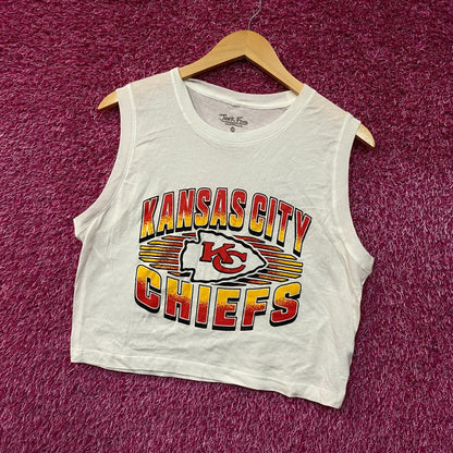 Junk Food NFL Kansas City Chiefs Sleeveless Cropped T-Shirt Medium