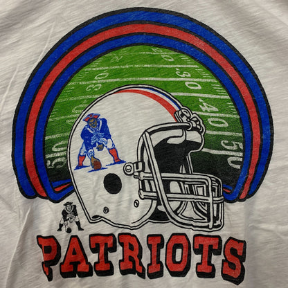 Junk Food Clothing NFL New England Patriots Game Time Women's Mock Neck Crop Tee Large