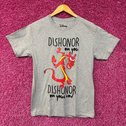 Disney Mulan Mushu Dishonor On Your Cow Disney Movie Classic T-Shirt Small