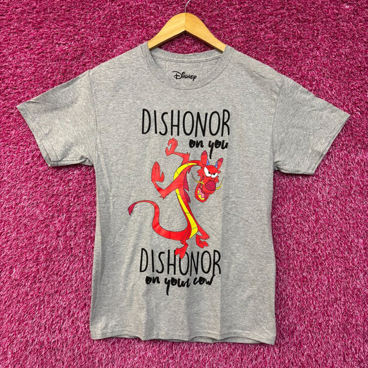 Disney Mulan Mushu Dishonor On Your Cow Disney Movie Classic T-Shirt Small
