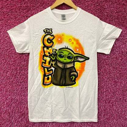 Star Wars Series The Mandalorian The Child Grogu Art T-Shirt Small