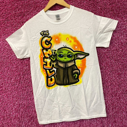 Star Wars Series The Mandalorian The Child Grogu Art T-Shirt Small