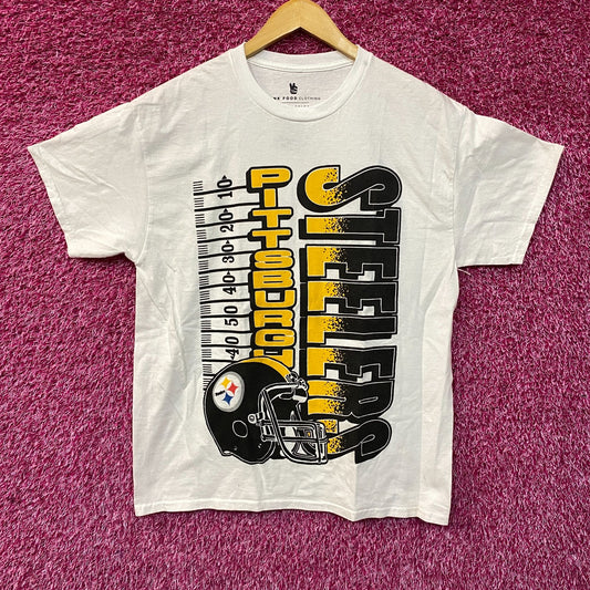 Junk Food Clothing Pittsburgh Steelers NFL Retro White T-Shirt Medium